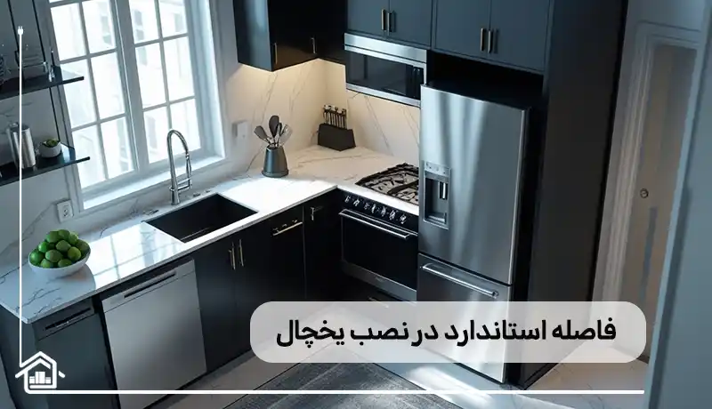 فاصله استاندارد نصب یخچال