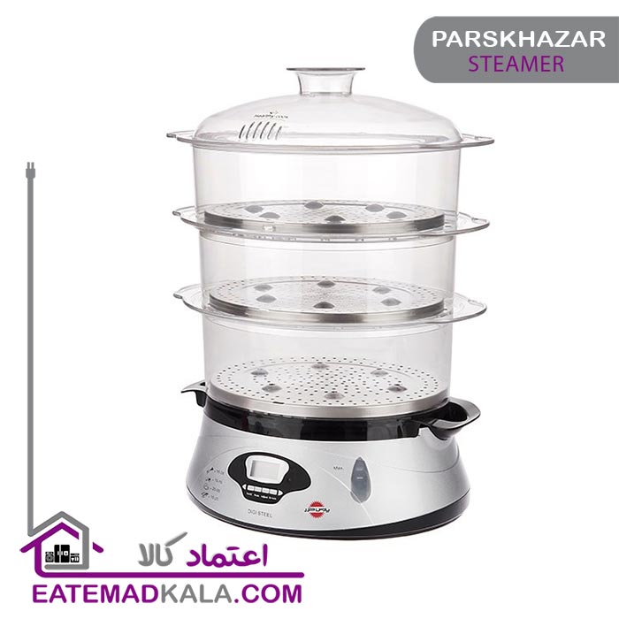 بخارپز پارس خزر مدل DIGI STEEL