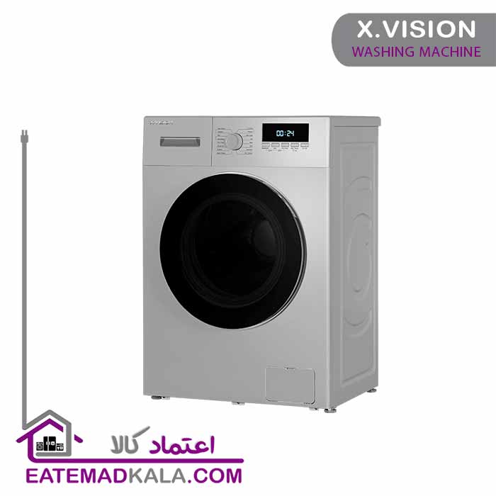 ماشین لباسشویی 8 کیلویی ایکس ویژن مدل TE84-AS-نقره ای
