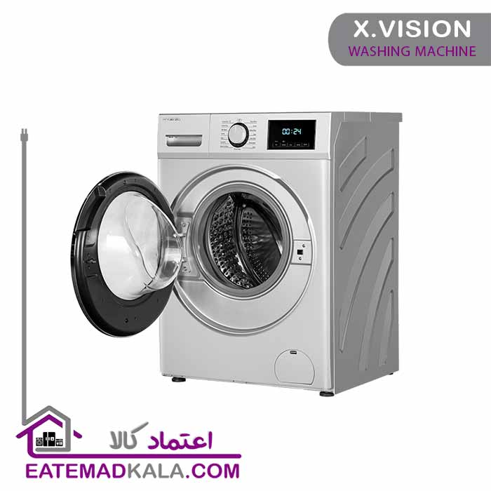 ماشین لباسشویی 8 کیلویی ایکس ویژن مدلWH82-ASI-نقره ای