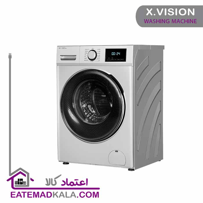 ماشین لباسشویی 8 کیلویی ایکس ویژن مدلWH82-ASI-نقره ای