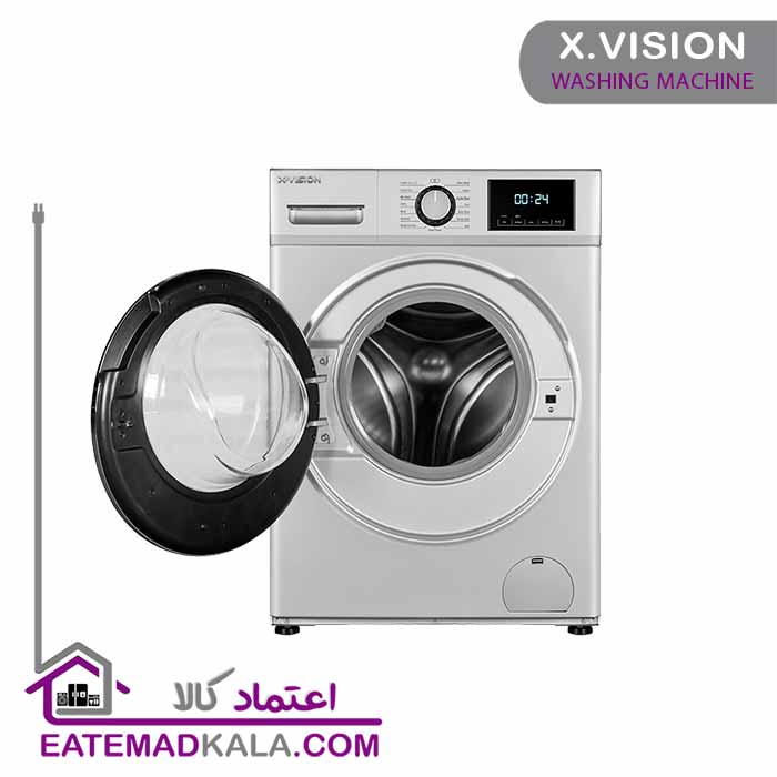 ماشین لباسشویی 8 کیلویی ایکس ویژن مدلWH82-ASI-نقره ای
