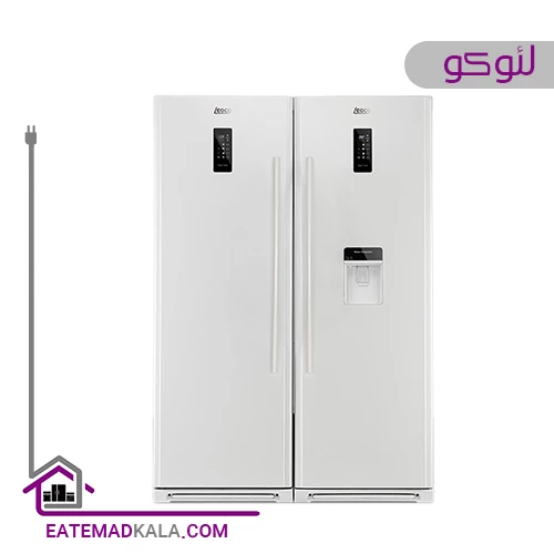 یخچال فریزر دوقلو آبسرد کن دار لئوکو مدل internal-سفید چرم