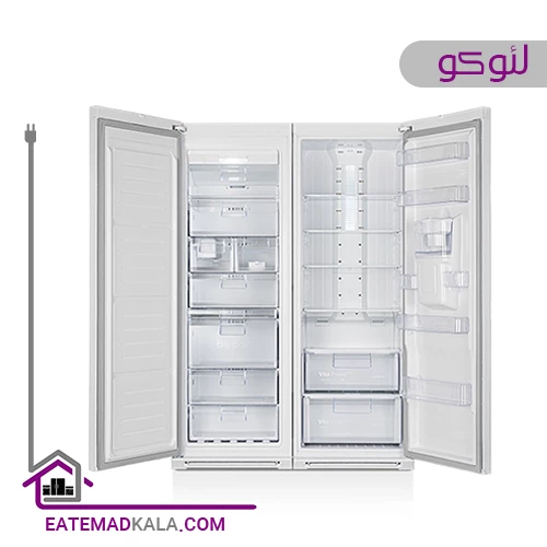 یخچال فریزر دوقلو آبسرد کن دار لئوکو مدل internal-سفید چرم