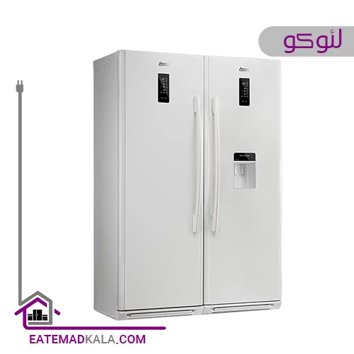 یخچال فریزر دوقلو آبسرد کن دار لئوکو مدل internal-سفید چرم