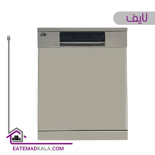 ماشین ظرفشویی لایف مدل 1555-نقره ای