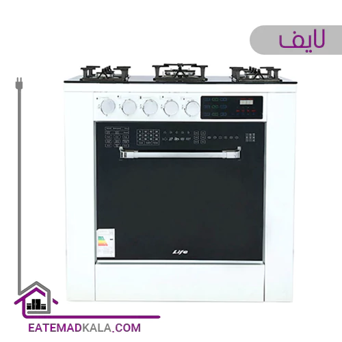 اجاق گاز طرح فر لایف مدل Li 13-13-سفید