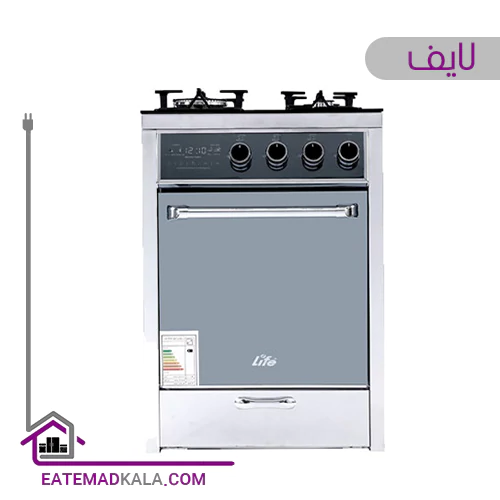 اجاق گاز طرح فر لایف مدل 410-سفید
