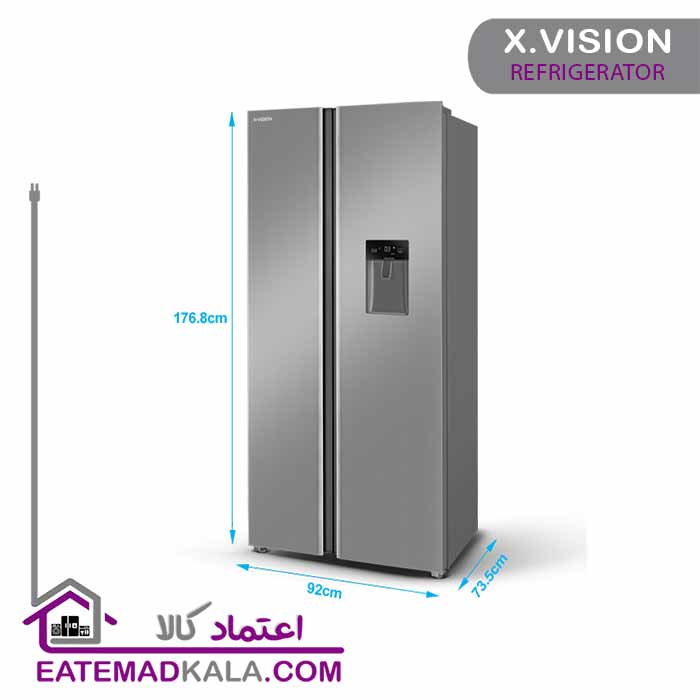 ساید بای ساید 30 فوت ایکس ویژن مدل TS665-ASD-استیل
