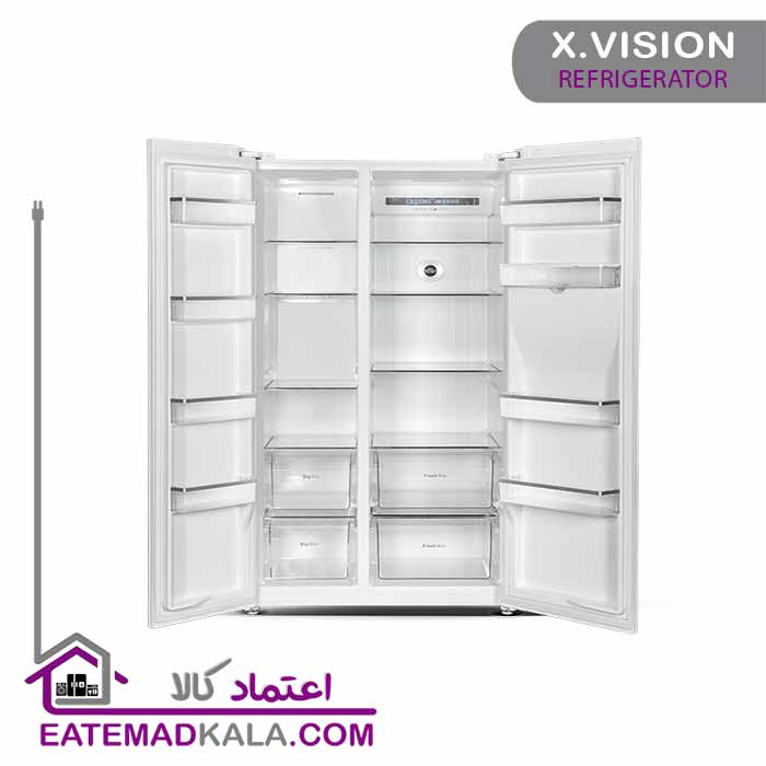 ساید بای ساید 30 فوت ایکس ویژن مدل TS665-ASD-استیل