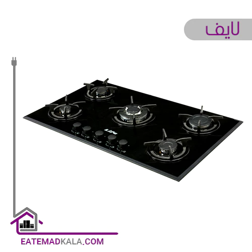 اجاق گاز صفحه ای لایف مدل 513-مشکی