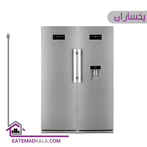 یخچال فریزر یخساران مدل مروارید -برد افقی-نقره ای