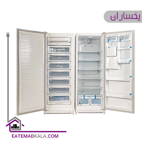 یخچال فریزر دوقلو یخساران مدلD-8001-8005سری الماس-نقره ای