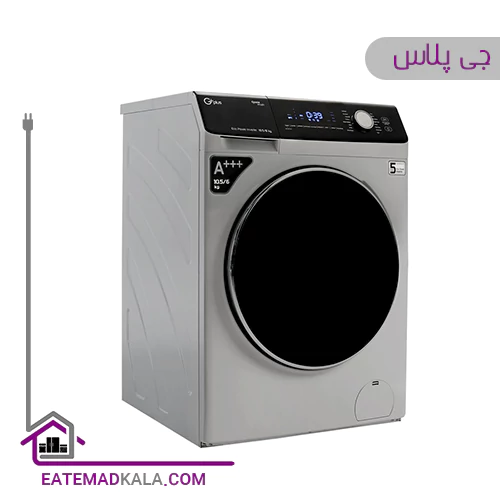 ماشین لباسشویی 10.5 کیلویی جی پلاس مدل GWM-KD1048S نقره ای