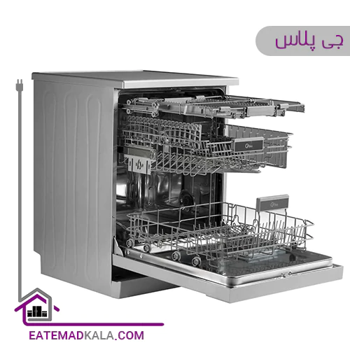 ماشین ظرفشویی جی پلاس مدل GDW-M1463S نقره ای