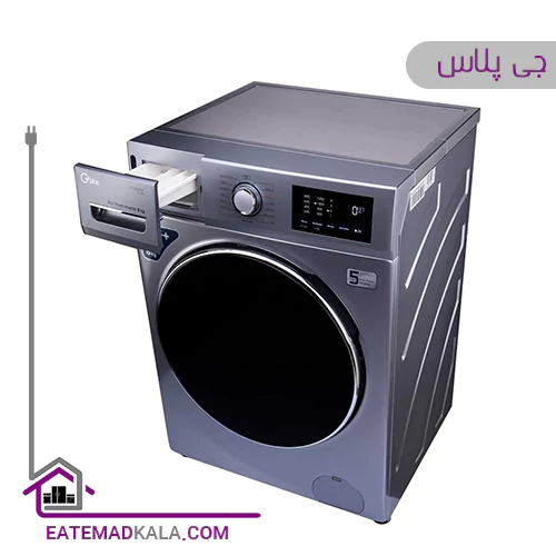 ماشین لباسشویی جی پلاس مدل GWM-K8220T تیتانیوم 8 کیلویی