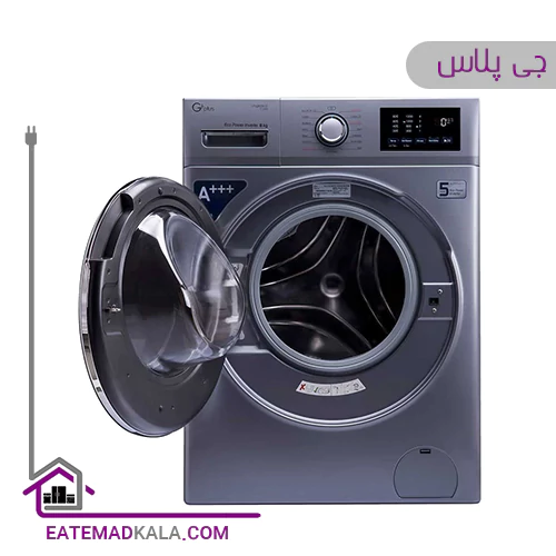 ماشین لباسشویی جی پلاس مدل GWM-K8220T تیتانیوم 8 کیلویی