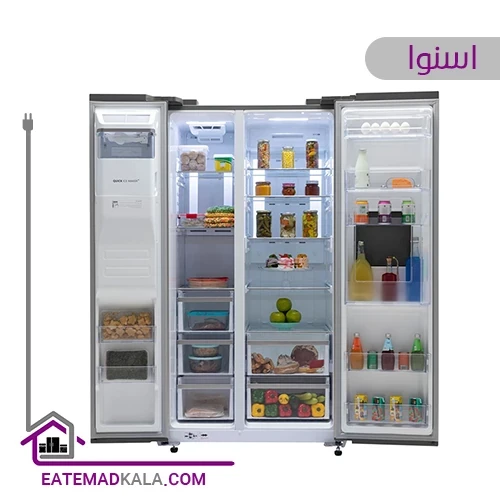 یخچال و فریزر ساید بای ساید اسنوا مدل S1Di-M210S سری هارمونی