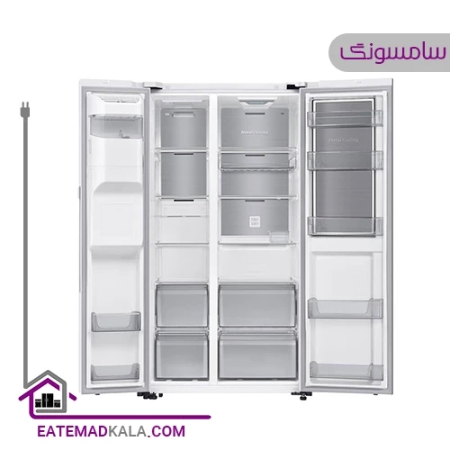 یخچال فریزر ساید بای ساید سامسونگ مدل RS80T5190SL/SG