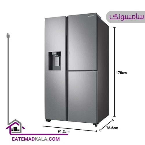 یخچال فریزر ساید بای ساید سامسونگ مدل RS80T5190SL/SG