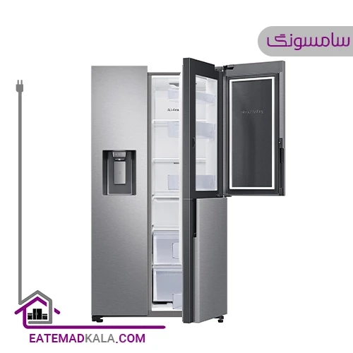 یخچال فریزر ساید بای ساید سامسونگ مدل RS80T5190SL/SG