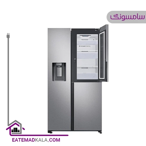 یخچال فریزر ساید بای ساید سامسونگ مدل RS80T5190SL/SG