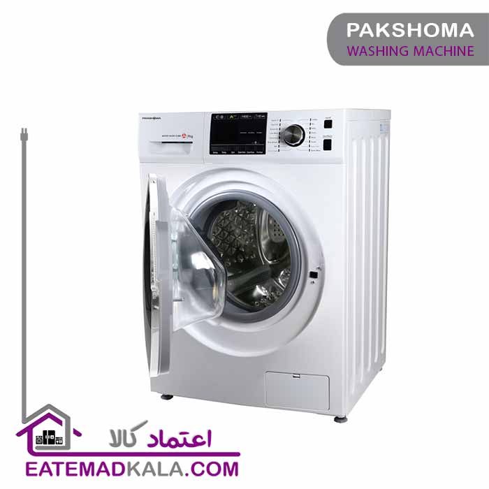 ماشین لباسشویی 9 کیلویی پاکشوما درب کروم مدل TFU-94407WT