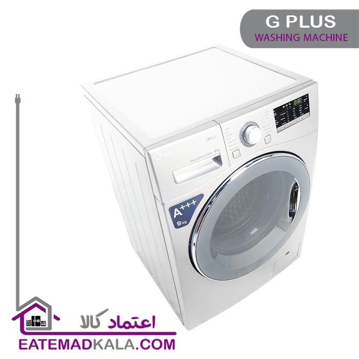ماشین لباسشویی 8 کیلویی جی پلاس مدل GWM-L8645W